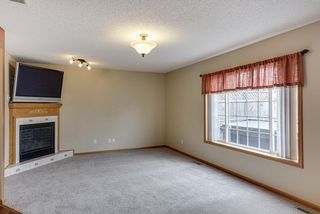 Lower level living room with lookout to the back yard. TV above fireplace stays with the home