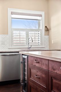 Wine fridge and deep drawers