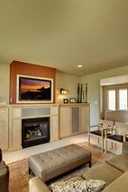 Speakers blend into the architectural detail