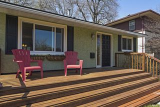 Cedar deck, aluminum soffit and facia, newer windows. 