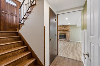 Down to the completely refinished family room