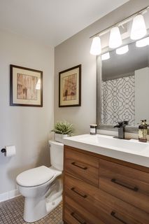 MAIN FULL BATH HAS NEW VANITY , FAUCET &  STOOL