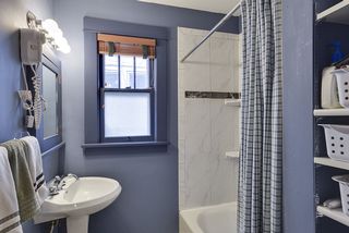main floor full bath with extra storage