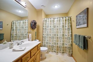 Lower level bathroom with tub/shower.