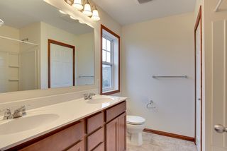 Master Bath features dual sinks and natural light