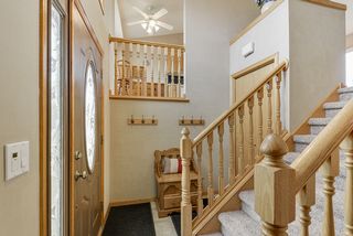 Guest and coat closet is conveniently located in the entry foyer