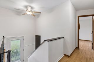 Bright entry with refinished hardwood floors