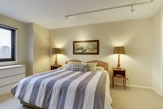 The large Bedroom features Track Lighting, Oversized Closet and INCREDIBLE Skyline Views! 