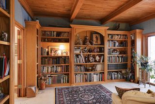 Warm and inviting library...