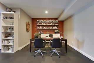 Lower rec room - now being used as office...