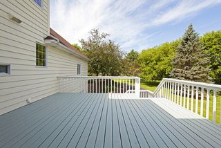 A large - over-sized deck is perfect for entertaining large crowds.