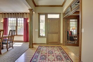River Maple hardwood frame the Entry area, french doors to Den/Office.