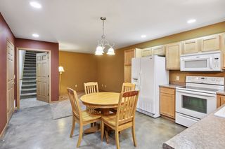 Basement combined kitchen/dining/living room area
