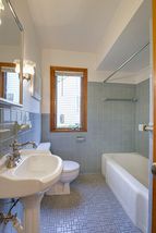 The bathroom is in excellent condition
