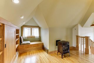 4349 Reading nook and gas fireplace and lots of built in storage and shelving.