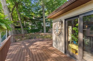 and overlooking the backyard