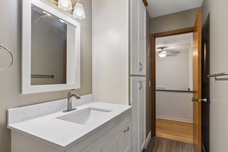 Refreshed main-level bath with plenty of storage