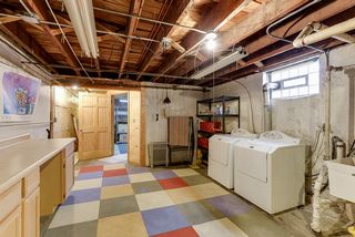 Lower level basement offers tremendous storage and washer/dryer.