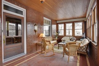 The Original Front Porch features Original Stone...