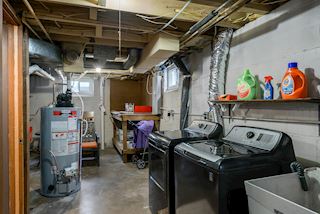 Laundry and plenty of storage in the mechanical room
