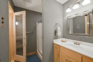 Lower level 3/4 bath with sauna