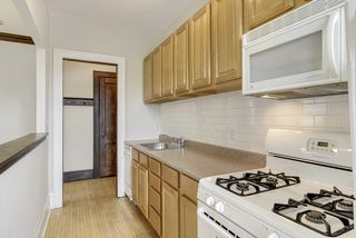 Hardwood floors in kitchen too.
