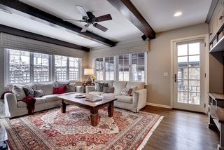 The fabulous Main Floor Family Room was completed in 2013 and features Custom Wood Organizers, Shelving and Coat Racks...