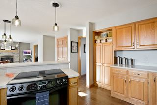 Pantry and additional cabinet space and counter space.