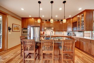 A cooks dream - large working island with integral bowl sink. Separate filtered water faucet. Wine storage.