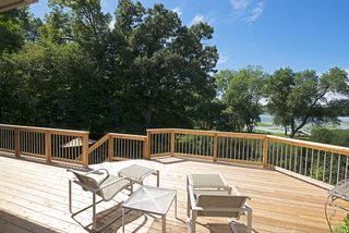 The brand new cedar deck has beautiful views in all seasons!