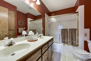 Upper level full bath with double sinks