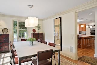 ...leads to expansive kitchen