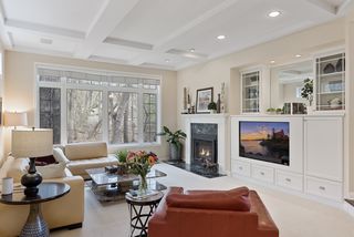 Surround sound and boxed ceiling and transom windows