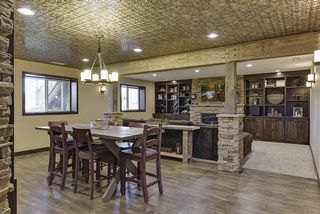 WOW! Stacked stone, builtins, fireplace etc
