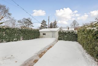 Backyard, looking toward garage