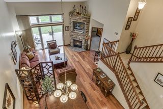 Views of expansive living space below. 