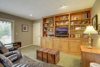 The Main Floor Family Room features this full wall of Built-In Book Shelves...