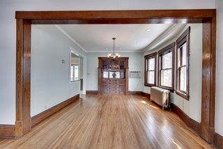 The dining room features canned lighting, built in AC and built in buffet.