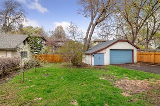 Garage and backyard