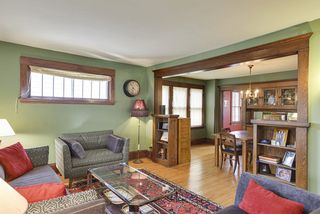 Living room and dining room