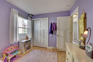 Wood sliding closet doors match bedrooms doors. 