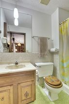 3/4 bathroom off of the family room.