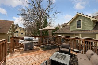 large deck above garage to grill and relax all summer long