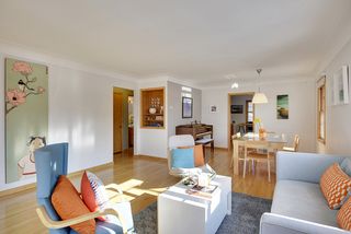 The Living Room is flooded with Natural Light...