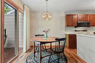Dining room is open to the kitchen and the wonderful deck area to the south.