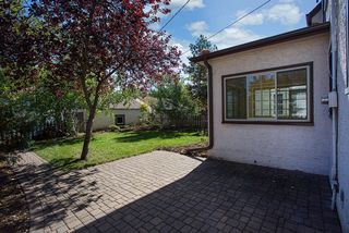 Patio positioning provides both sun and shade. 