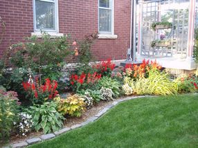 You will find beautiful Perennial Gardens surrounding the Home...