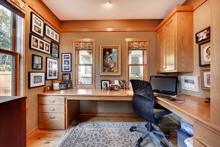 Main floor Office/Study with built-in work stations, pocket doors to the Dining Room and excellent use of natural light.