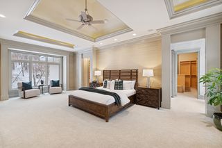 Ceiling Treatments and view into Closet 2.