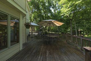 Very large deck conveniently accessed by the breakfast nook/kitchen